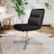 Flash Furniture Chloe Mid-Back Black Padded LeatherSoft Armless Office Chair Adjust, Swivel Function, Chrome Frame CH-232174-BK-GG - alternate 4